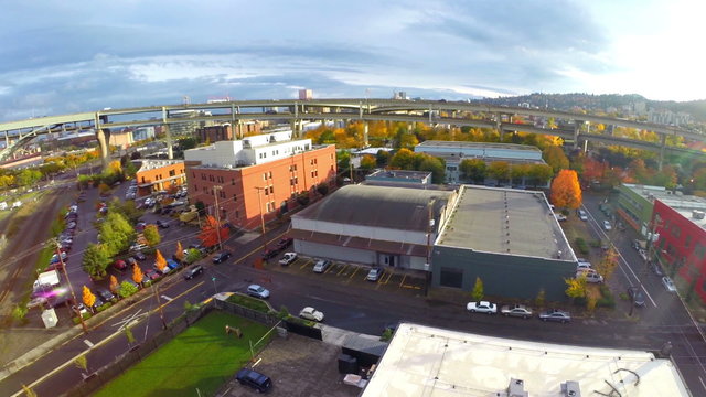 Aerial Oregon Portland
Aerial video of downtown Portland in the NW industrial area.