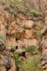 A 12th century grain store or Agadir at the Berber village of Tizgui in the Anti Atlas mountains of Morocco.