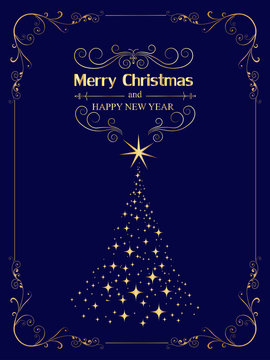 New year and Christmas greetings design
