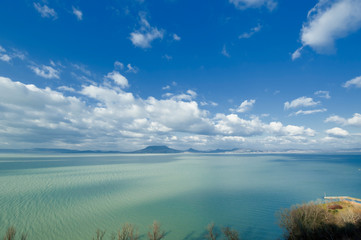 Beautiful landscape from lake Balaton in Hungary