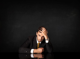 Businessman sitting at a desk