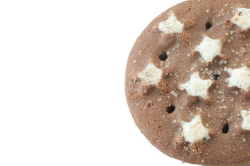 chocolate cookie with sugar star