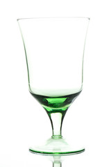 Empty glass on white background