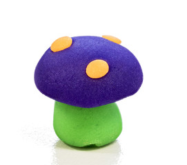 lovely colorful mushroom plasticine