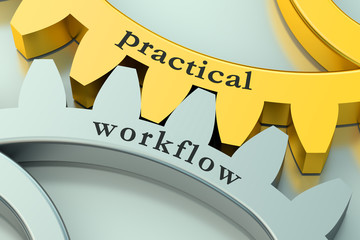 practical workflow concept on the gearwheels