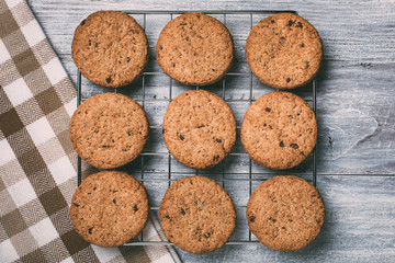 Cookies with chocolate
