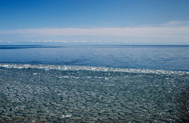 In the south of Lake Baikal in early May