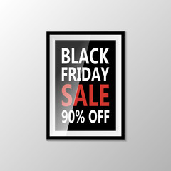 Black Friday type marketing template. Vector