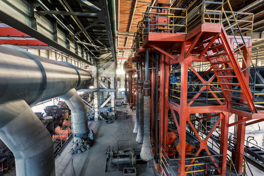 Industrial Metallurgical equipment scene in steel mill