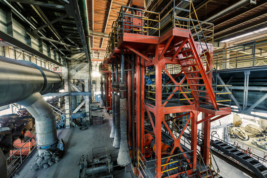 Industrial Metallurgical equipment scene in steel mill