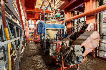 Industrial motor driven equipment scene in steel mill