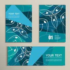 Vector template brochure and banner with abstract triangles
