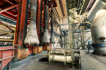 Industrial Metallurgical equipment scene in steel mill