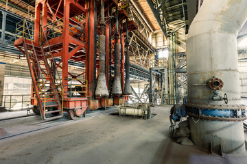 Industrial Metallurgical equipment scene in steel mill