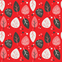 cute leaf seamless background