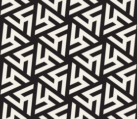 Vector Seamless Black And White  Geometric Triangle Shape Tiling Pattern