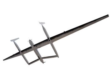 isolated airplane against white