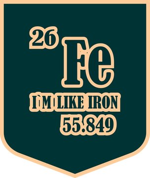 Shield with i am like iron text