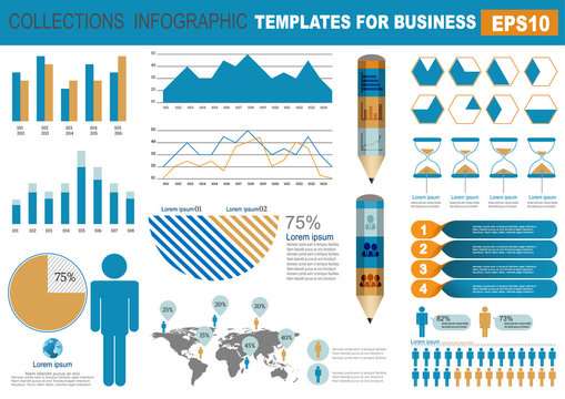 Infographics elements for business.Vector illustration