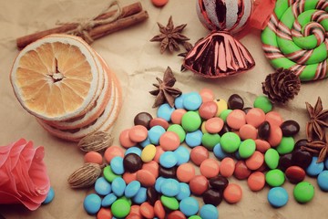 tasty candy chocolate colorful