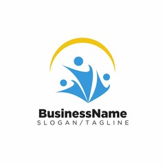 Swooshy People vector logo icon