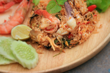 Fried rice with seafood