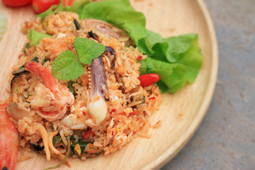 Fried rice with seafood