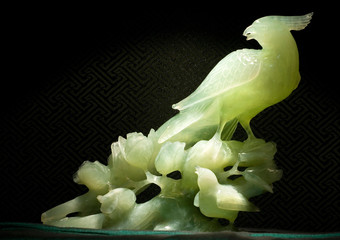 Jade sculpture of Heaven bird, Holy animal in China © nantarpats