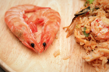 Fried rice with seafood