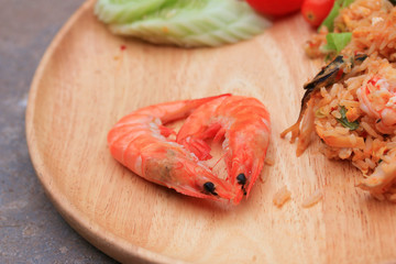 Fried rice with seafood