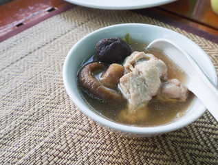 chicken wing and Shiitake mushroom soup, chinese food