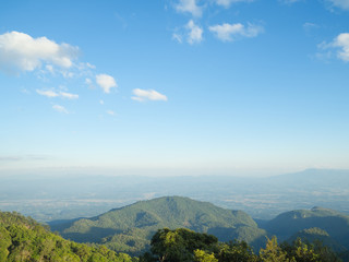 Fototapeta premium landscape mountain in sunny day