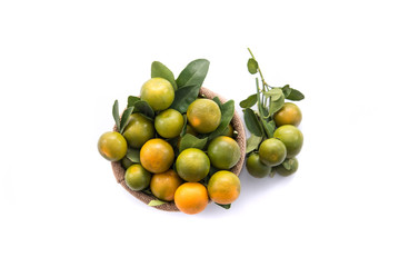 Fresh orange in sack