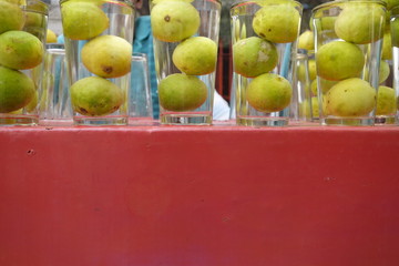 Fresh lemonade stand in Delhi, India