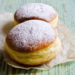 Donut in powdered sugar