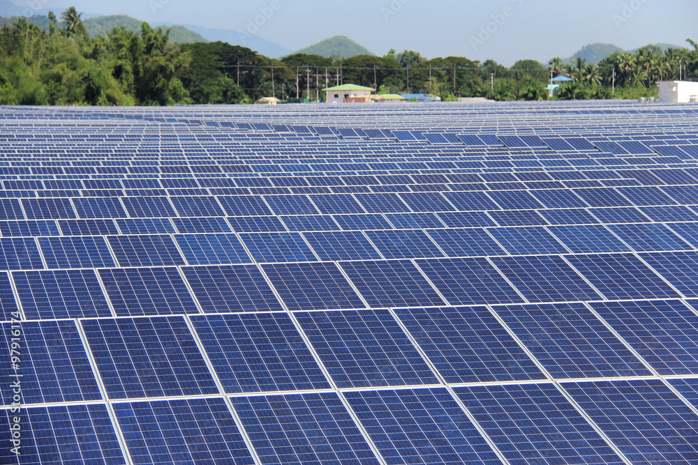 Poster large scale on-ground solar pv power plant