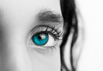 Naklejka premium A beautiful insightful look eye. Close up shot