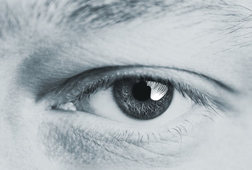 Naklejka premium Image of man's eye close up.