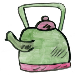 teapot isolated on white background