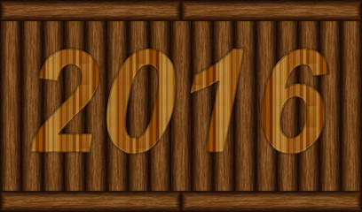 Wooden texture background happy new year 2016