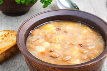 soup with beans and vegetables