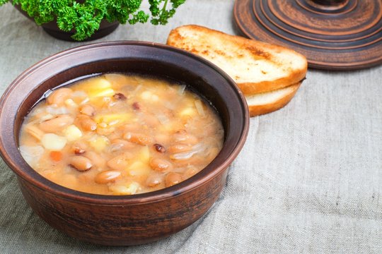 soup with beans and vegetables