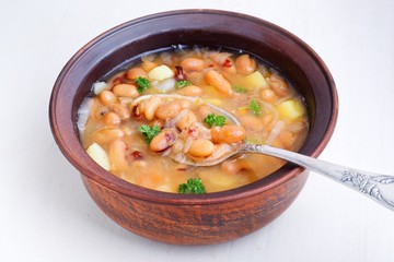 soup with beans and vegetables