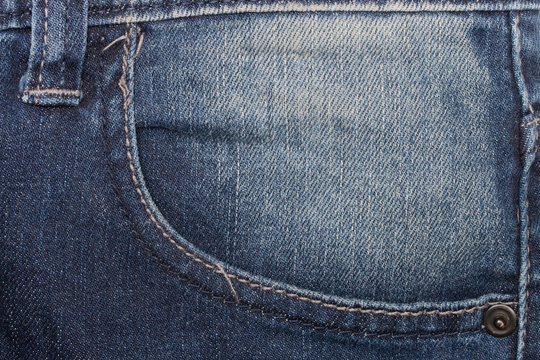 Denim Closeup : texture background of pockets jeans.