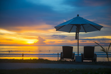 beautiful sunset on the beach
