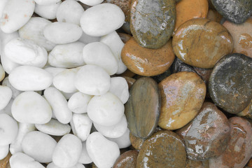 Closeup gravel stones for decorative floor.