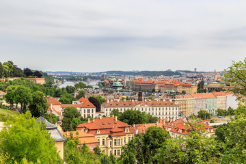 Fototapeta premium view of Prague from a height