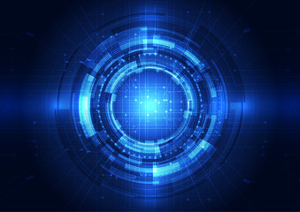 Abstract futuristic digital technology background. Illustration Vector