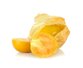 Physalis fruit isolated on the white background