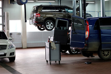 Official service station of brand cars